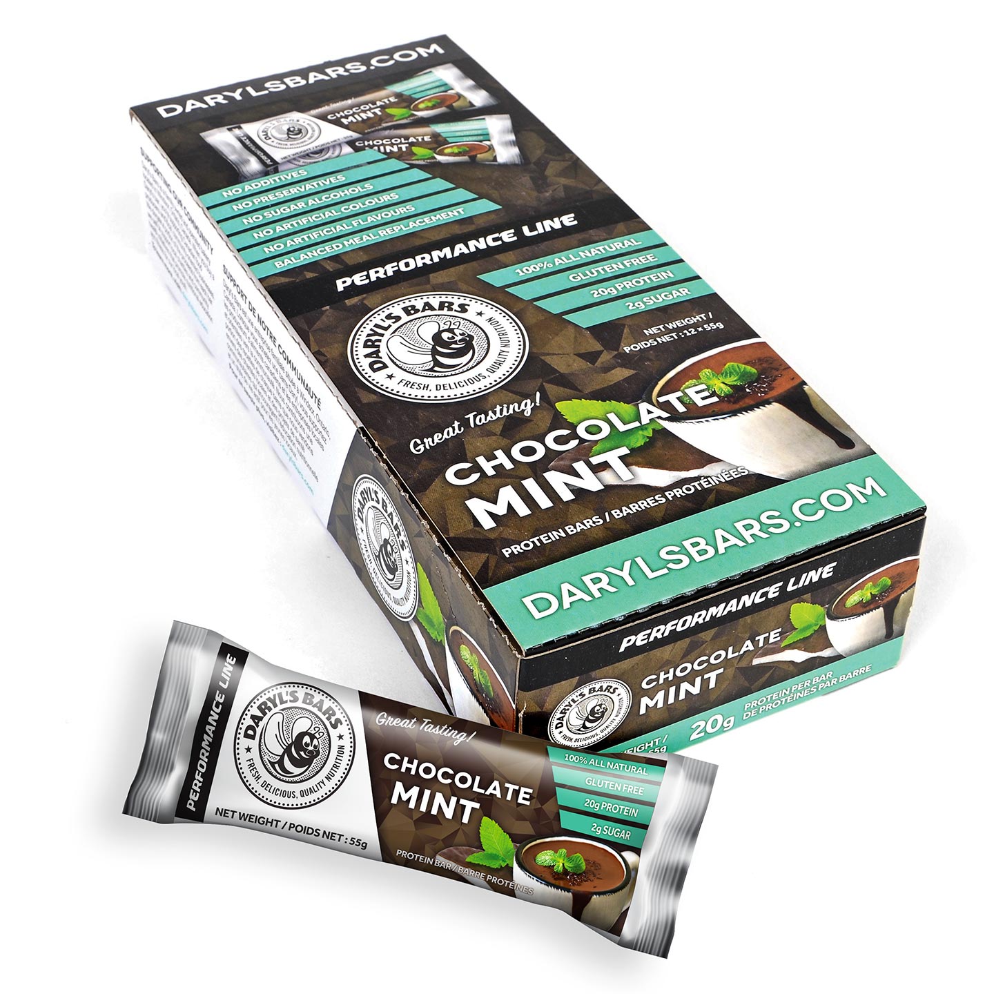 Chocolate Mint Protein Bars