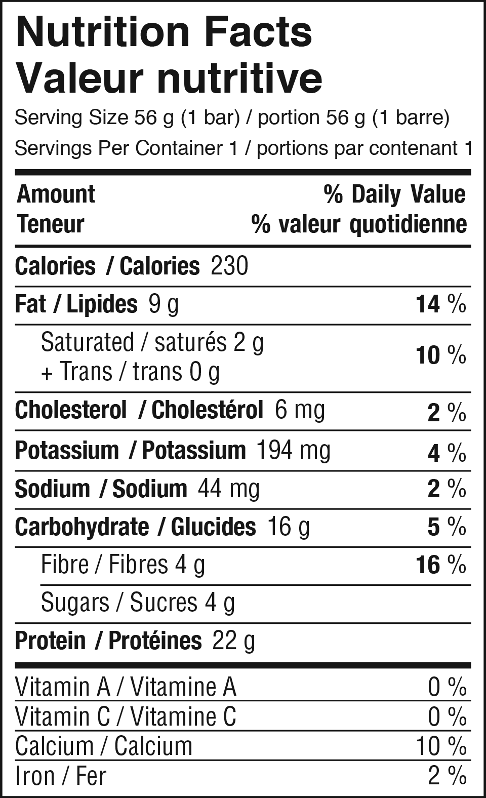 Caramel Salted Peanut Nutrition Facts